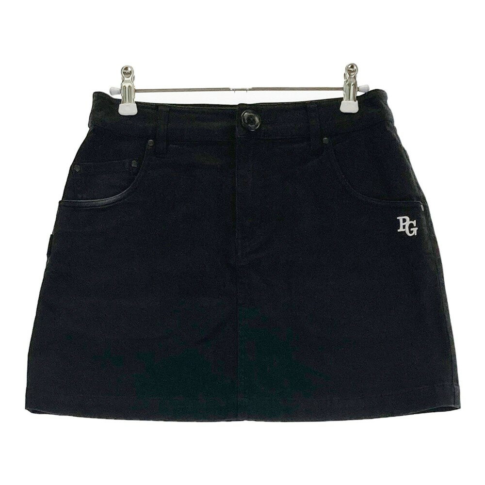 PEARLY GATES パーリーゲイツ × ニャロメ ストレッチスカート ブラック系 0 【中古】ゴルフウェア レデ..