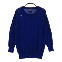 PEARLY GATES パーリーゲイツ ウール 七分袖 ニットセーター ネイビー系 2 【中古】ゴルフウェア レディース