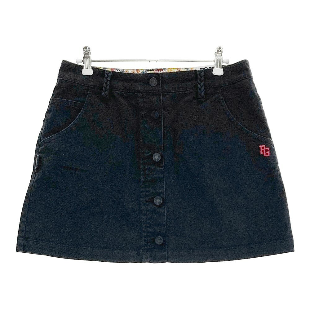 PEARLY GATES パーリーゲイツ 30周年 ストレッチスカート ネイビー系 2 【中古】ゴルフウェア レディース