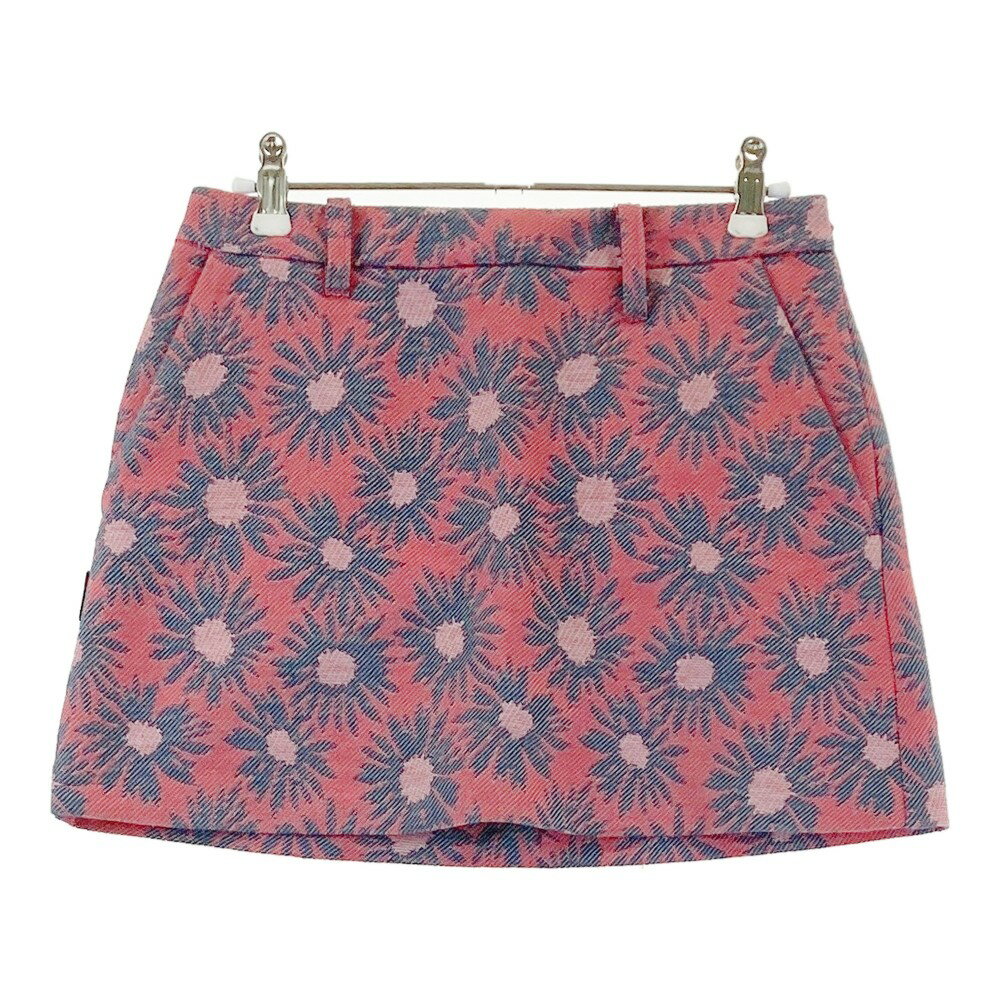 MASTER BUNNY EDITION マスターバニーエディション インナー付スカート 花 総柄 レッド系 0 【中古】ゴルフウェア レディース