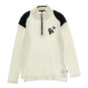 DANCE WITH DRAGON ダンスウィズドラゴン ハーフジップ ニット セーター スカル ホワイト系 2 【中古】ゴルフウェア レディース