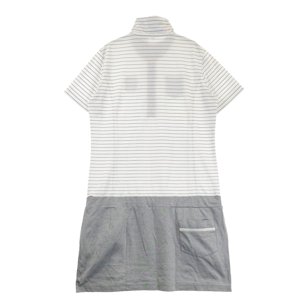 marie claire sport マリクレール スポール 半袖ワンピース ラインストーン グレー系 L 【中古】ゴルフウェア レディース