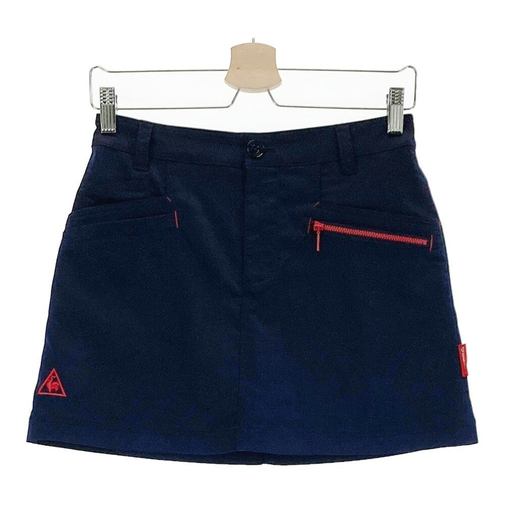 LECOQ GOLF ルコックゴルフ インナー付　スカート ネイビー系 7 【中古】ゴルフウェア レディース