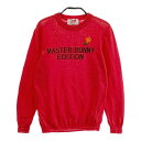 MASTER BUNNY EDITION マスターバニーエディション コットン ニットセーター 刺繍 レッド系 0 【中古】ゴルフウェア レディース