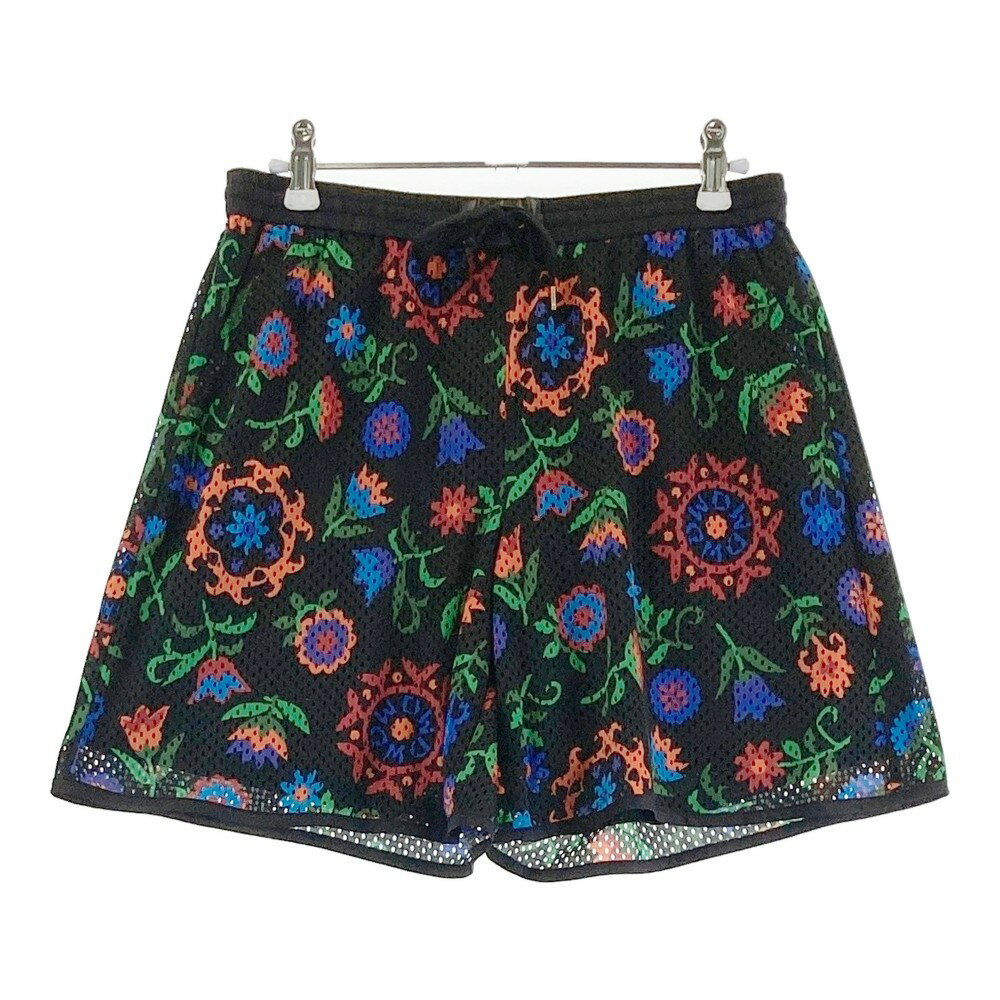 DANCE WITH DRAGON ダンスウィズドラゴン メッシュ ショートパンツ 花総柄 ブラック系 2 【中古】ゴル..