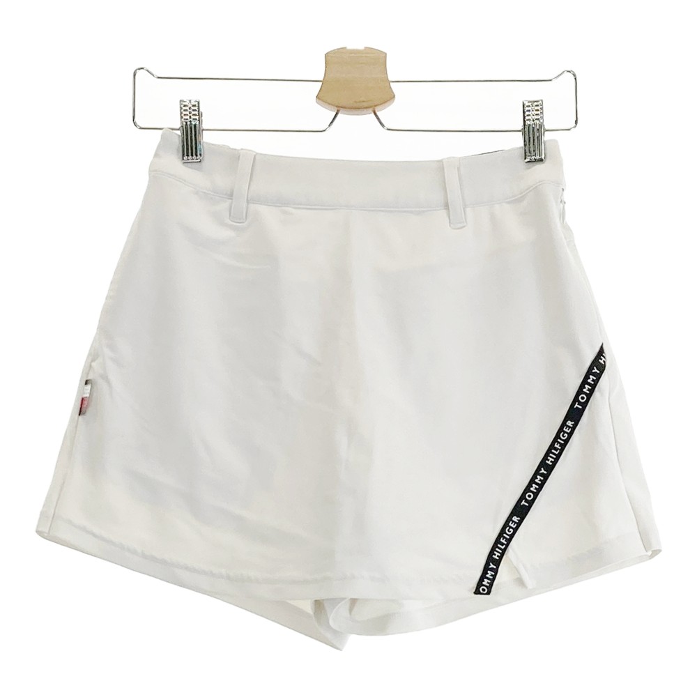 TOMMY HILFIGER GOLF トミー ヒルフィガーゴルフ 2022年モデル キュロットスカート ホワイト系 S 【中古】ゴルフウェア レディース