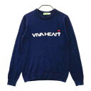 VIVA HEART ビバハート ニットセーター ネイビー系 40 【中古】ゴルフウェア レディース
