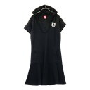 ARCHIVIO アルチビオ フード付 半袖 ワンピース ブラック系 36 【中古】ゴルフウェア レディース