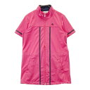 ADIDAS GOLF アディダスゴルフ N54224 フルジップ 半袖チュニック ピンク系 M 【中古】ゴルフウェア レディース