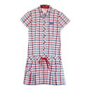 FILA GOLF フィラゴルフ CY5EL614 ワンピース チェック柄 レッド系 M 【中古】ゴルフウェア レディース