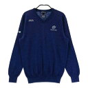 ZOY ゾーイ Vネックニットセーター ウール ネイビー系 38 【中古】ゴルフウェア レディース