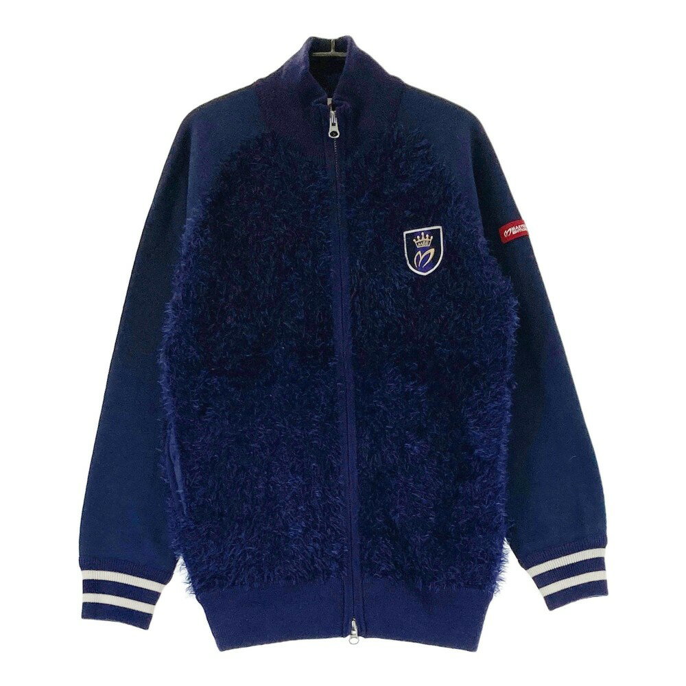 MASTER BUNNY EDITION マスターバニーエディション ニット切替 ジップジャケット ネイビー系 0 【中古】ゴルフウェア レディース