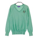 BEAMS GOLF ビームスゴルフ カシミヤ混 ニットセーター グリーン系 S 【中古】ゴルフウェア レディース