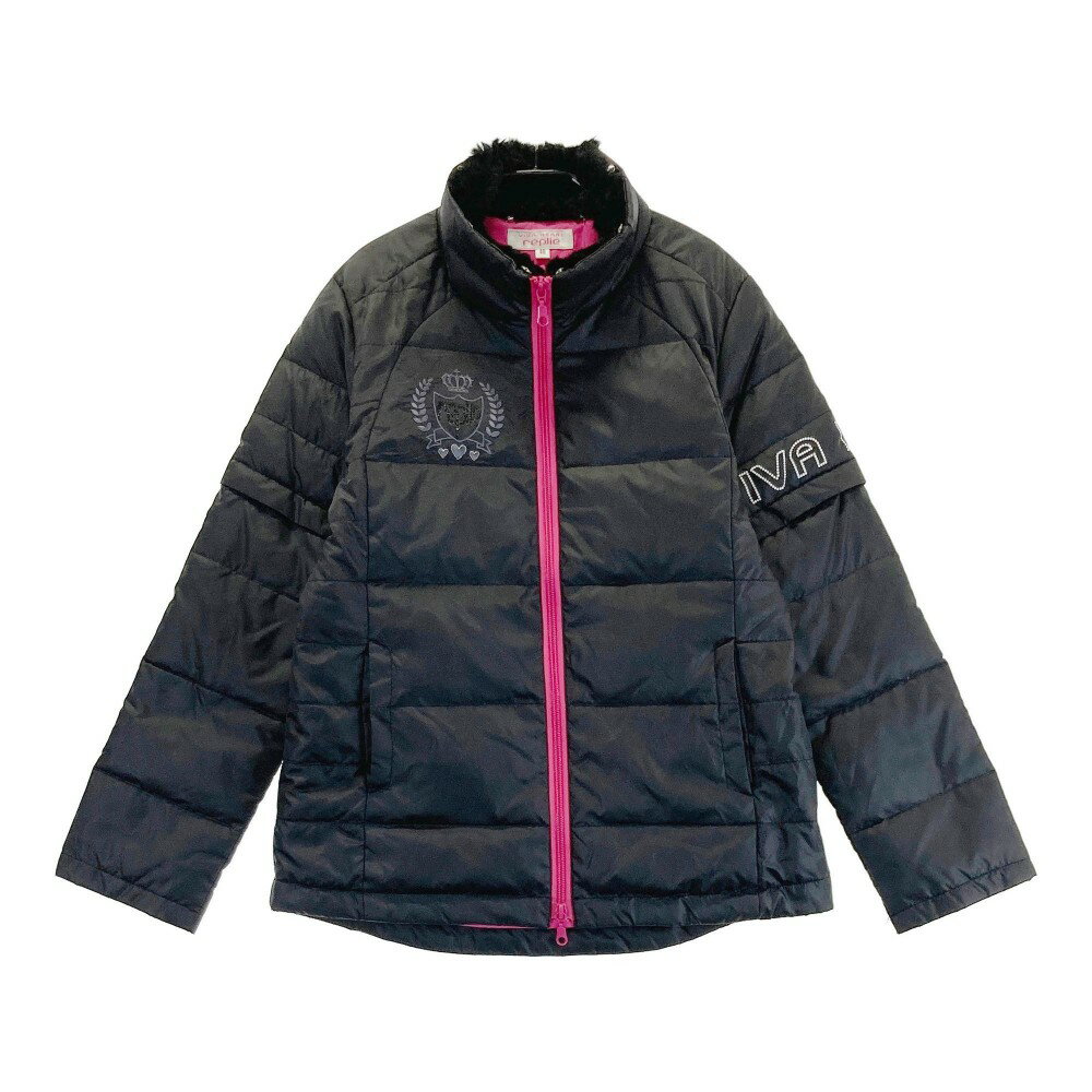 VIVA HEART ビバハート 2WAY ダウンジャケット ブラック系 40 【中古】ゴルフウェア レディース