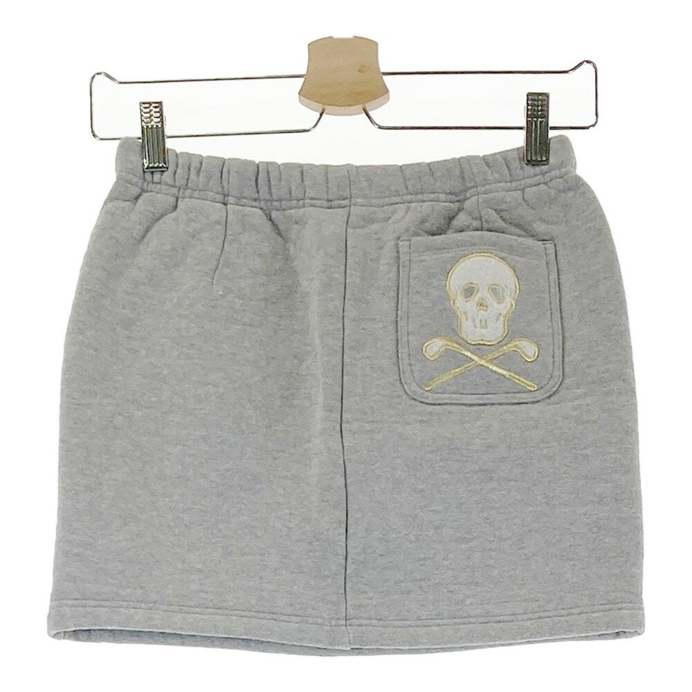 MARK&LONA マークアンドロナ 裏起毛 スウェットスカート スカル グレー系 S 【中古】ゴルフウェア レディース