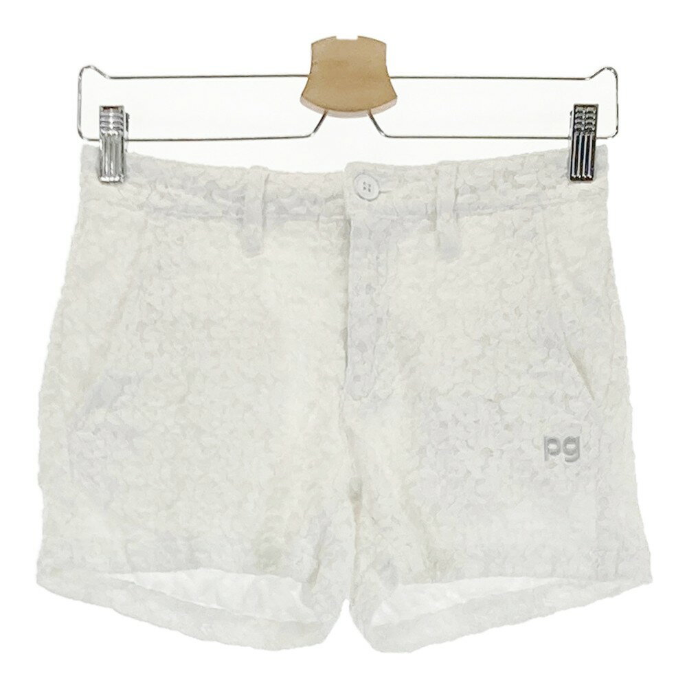 PEARLY GATES パーリーゲイツ ストレッチショートパンツ レース 花柄 ホワイト系 00 【中古】ゴルフウ..