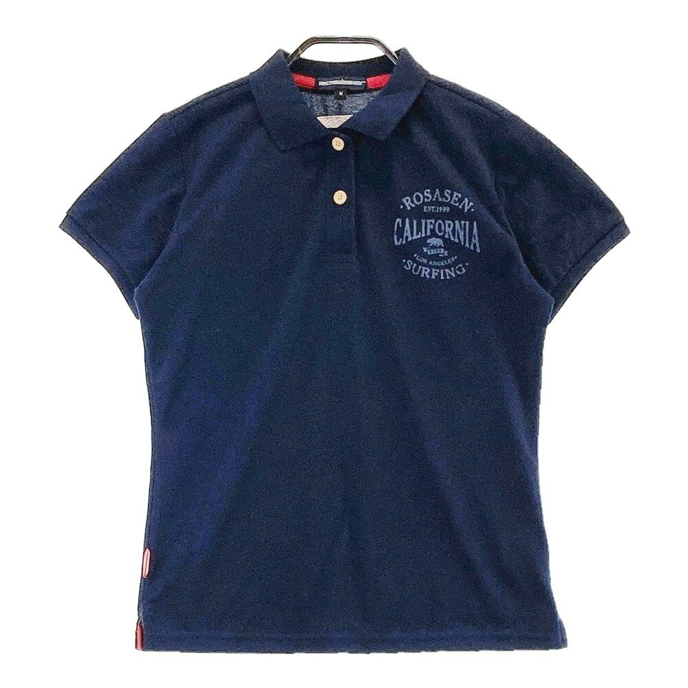 ROSASEN ロサーセン 半袖ポロシャツ ネイビー系 M 【中古】ゴルフウェア レディース