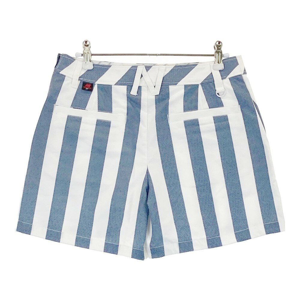 NEW BALANCE ニューバランス ショートパンツ ストライプ ネイビー系 1 【中古】ゴルフウェア レディース