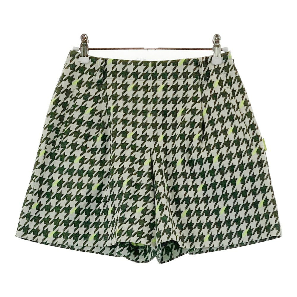 23区GOLF ニジュウサンクゴルフ キュロットパンツ 千鳥 総柄 カーキ系 55 【中古】ゴルフウェア レディ..