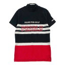 PEARLY GATES パーリーゲイツ 2021年モデル ハイネック 半袖Tシャツ ボーダー柄 ネイビー系 1 【中古】ゴルフウェア レディース