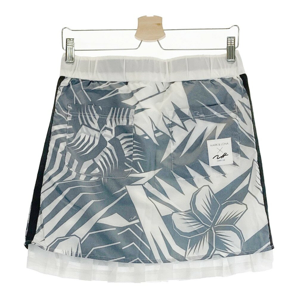 MARK&LONA マークアンドロナ ×TOMMII LIM インナー付 スカート 総柄 グレー系 38 ...