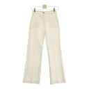 LANVIN SPORT ランバン スポール ストレッチパンツ ホワイト系 36 【中古】ゴルフウェア レディース