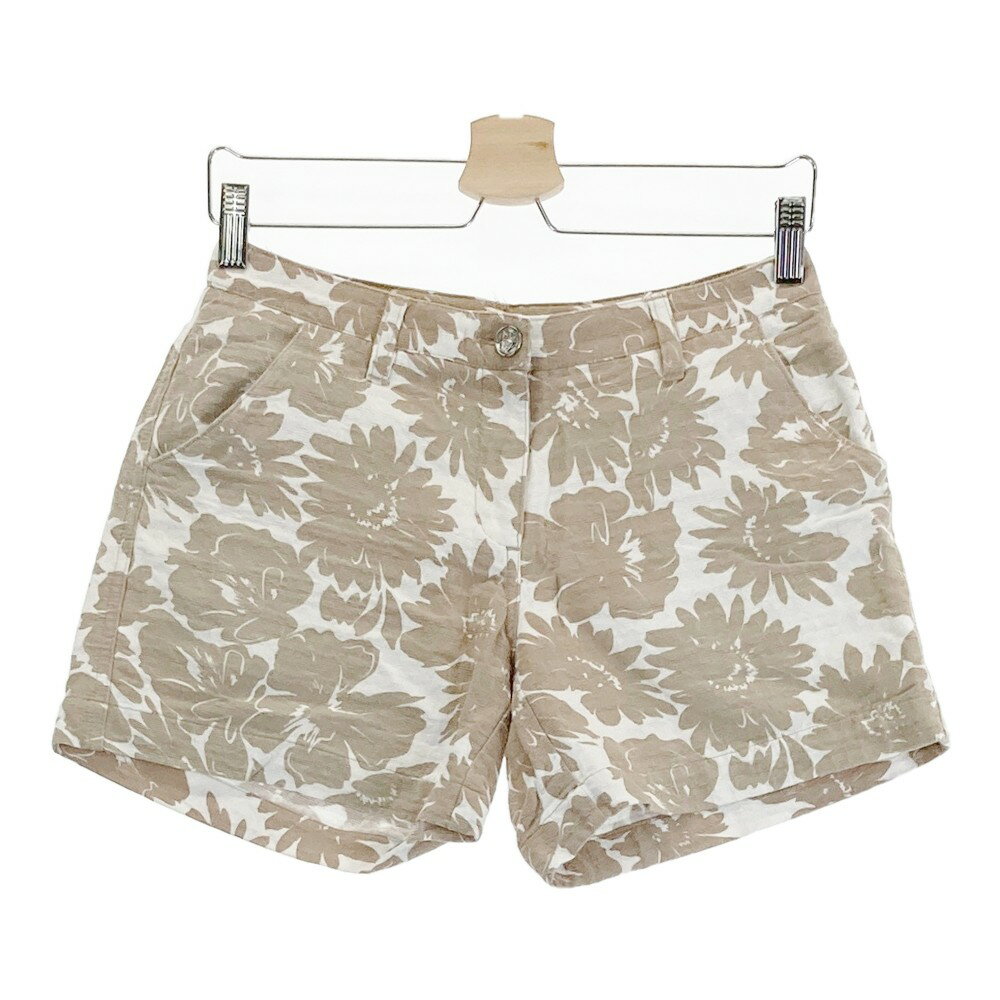 AND PER SE アンパスィ 5617FS/K1 ショートパンツ 総柄 ブラウン系 M 【中古】ゴルフウェア レディース
