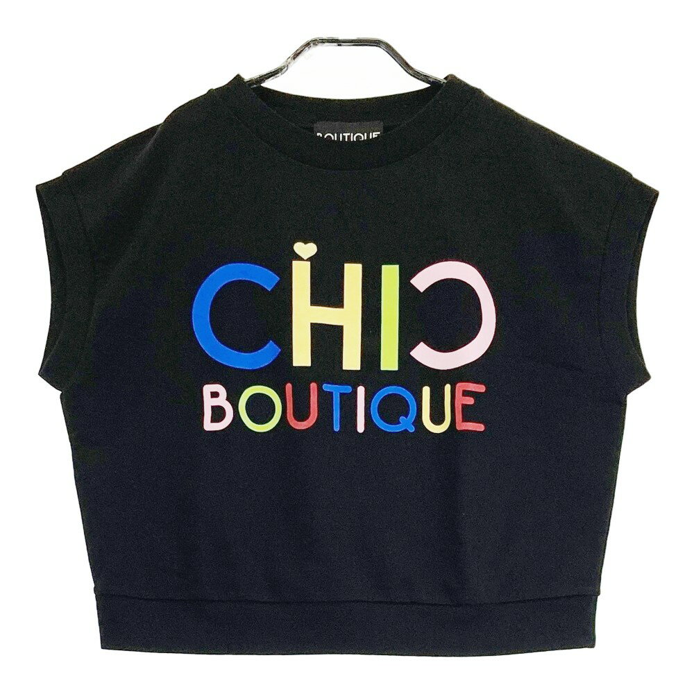 BOUTIQUE MOSCHINO ブティック モスキーノ 半袖 スウェットトレーナー ブラック系 I44 【中古】レディース