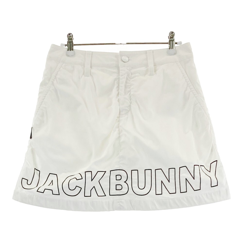 JACK BUNNY ジャックバニー インナー付　ストレッチスカート　ロゴ ホワイト系 0 【中古】ゴルフウェア..