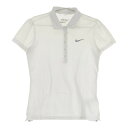 NIKE GOLF ナイキゴルフ 半袖ポロシャツ ホワイト系 M 【中古】ゴルフウェア レディース