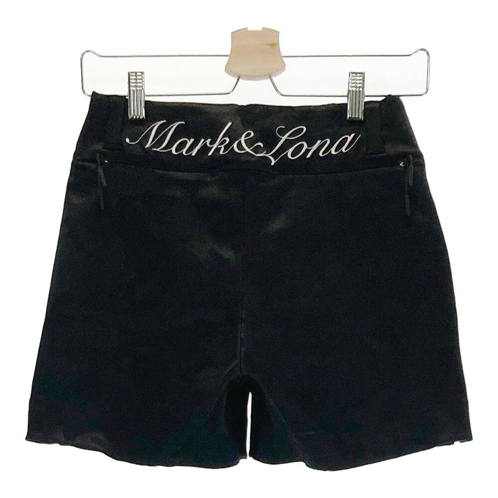 MARK&LONA マークアンドロナ 2024年モデル ストレッチ ショートパンツ カモフラ スカル 総柄 ブラック系 36 【中古】ゴルフウェア レディース