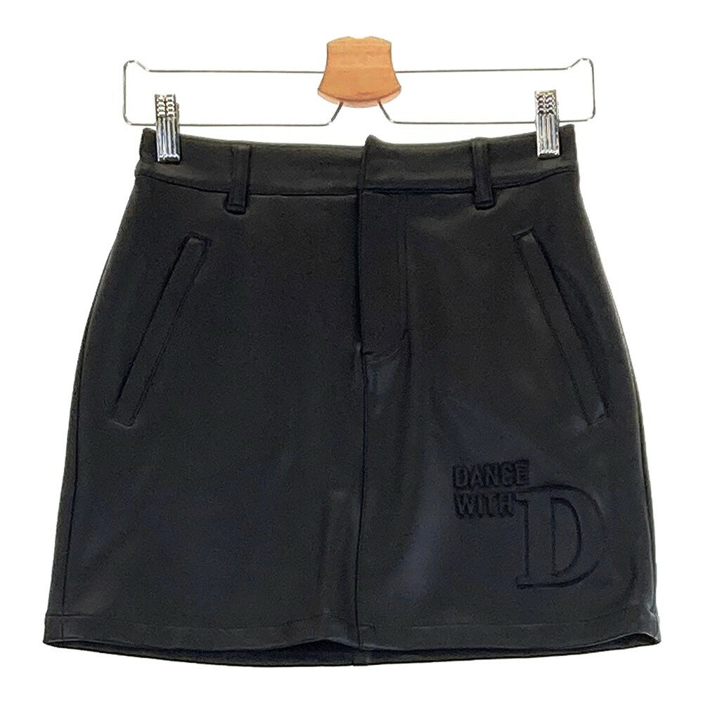 DANCE WITH DRAGON ダンスウィズドラゴン フェイクレザー スウェットスカート ブラック系 1 【中古】ゴ..