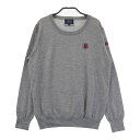 PEARLY GATES パーリーゲイツ ウール セーター ワッペン グレー系 2 【中古】ゴルフウェア レディース