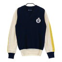 23区GOLF ニジュウサンクゴルフ 長袖 ニットセーター ネイビー系 1 【中古】ゴルフウェア レディース