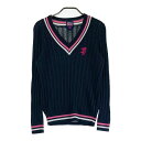 ADMIRAL アドミラル Vネックニットセーター ネイビー系 M 【中古】ゴルフウェア レディース