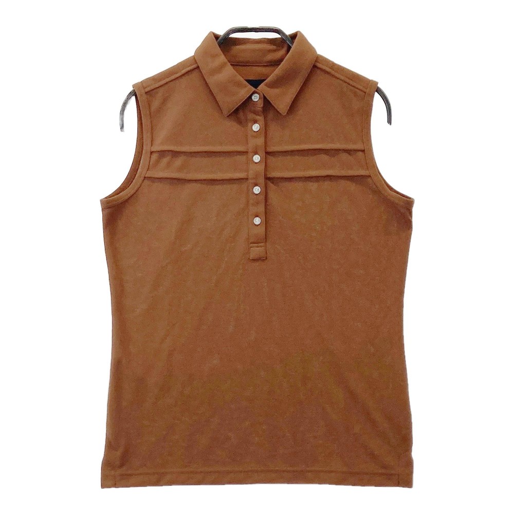 CALLAWAY SELECT キャロウェイ セレクト ノースリーブポロシャツ ブラウン系 M 【中古】ゴルフウェア レディース