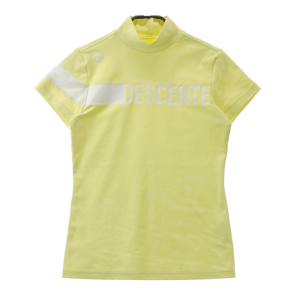 DESCENTE GOLF デサントゴルフ ハイネック 半袖Tシャツ イエロー系 M 【中古】ゴルフウェア レディース