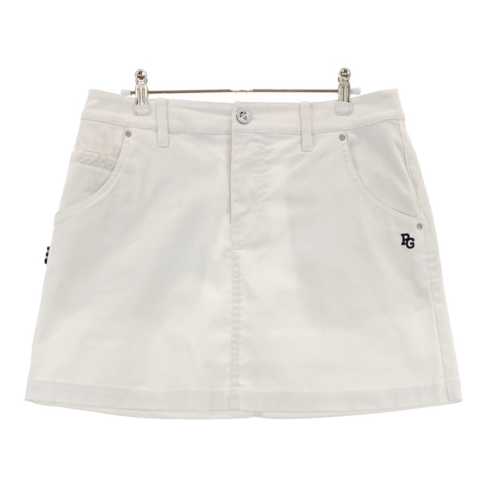 PEARLY GATES パーリーゲイツ ストレッチスカート ホワイト系 2 【中古】ゴルフウェア レディース