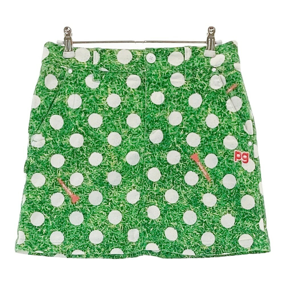 PEARLY GATES パーリーゲイツ ストレッチスカート 総柄 グリーン系 00 【中古】ゴルフウェア レディース