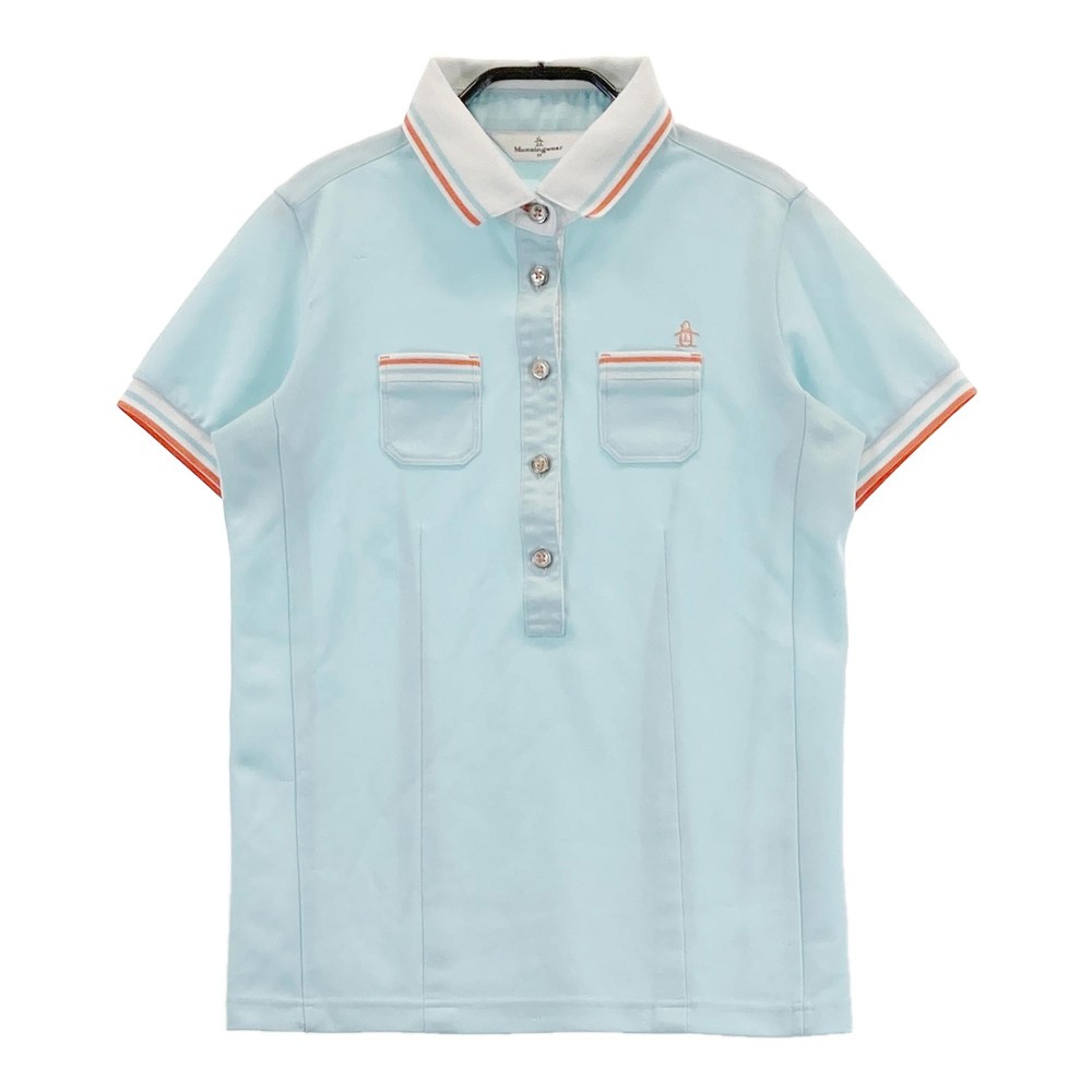 MUNSING WEAR マンシングウェア 半袖ポロシャツ ブルー系 M 【中古】ゴルフウェア レディース