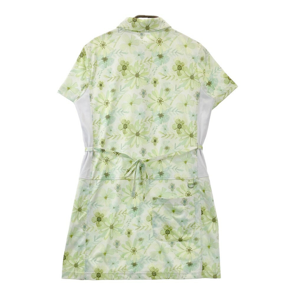 marie claire sport マリクレール スポール 半袖ワンピース 花柄 グリーン系 M 【中古】ゴルフウェア レディース