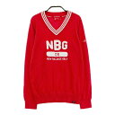 NEW BALANCE ニューバランス Vネックニットセーター レッド系 2 【中古】ゴルフウェア レディース