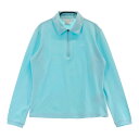 NIKE GOLF ナイキゴルフ ハーフジップ 長袖ポロシャツ ブルー系 M 【中古】ゴルフウェア レディース