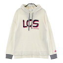LECOQ GOLF ルコックゴルフ 長袖ニットパーカー ホワイト系 M 【中古】ゴルフウェア レディース