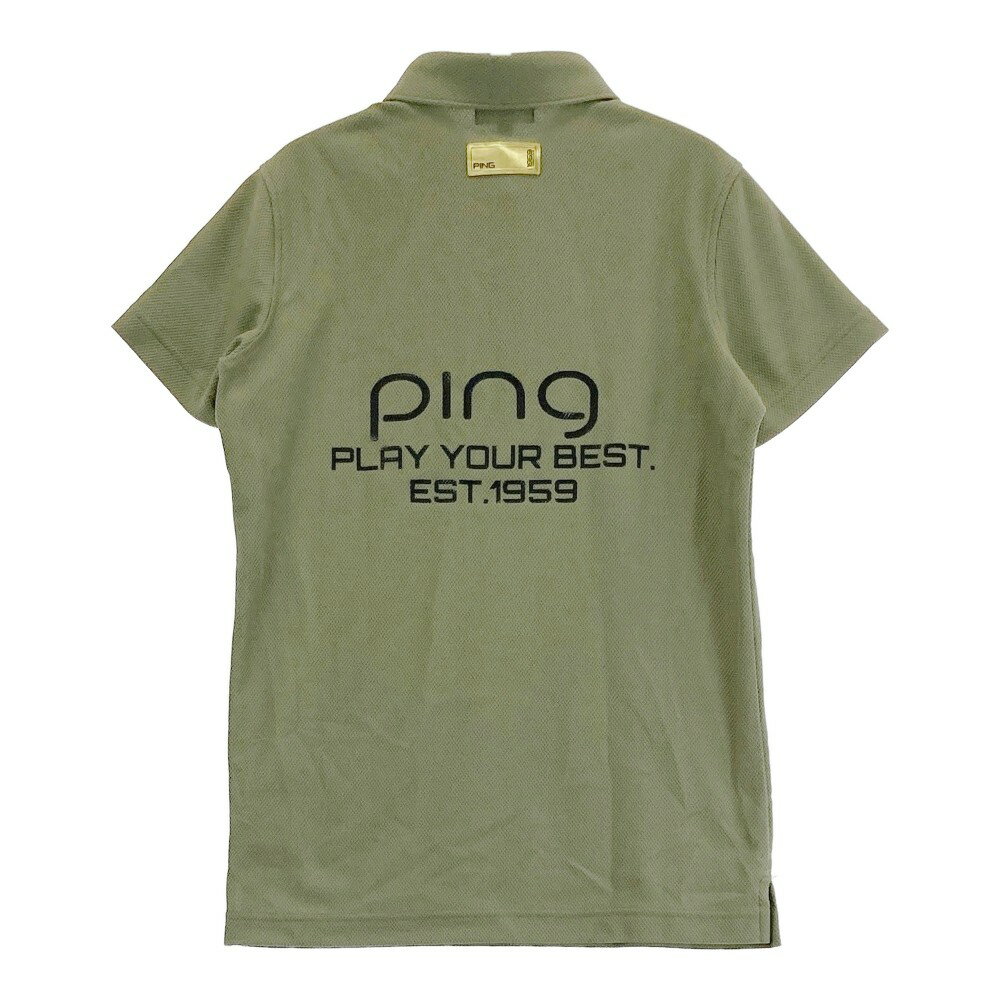 PING ピン 2024年モデル 半袖ポロシャツ カーキ系 S 【中古】ゴルフウェア レディース