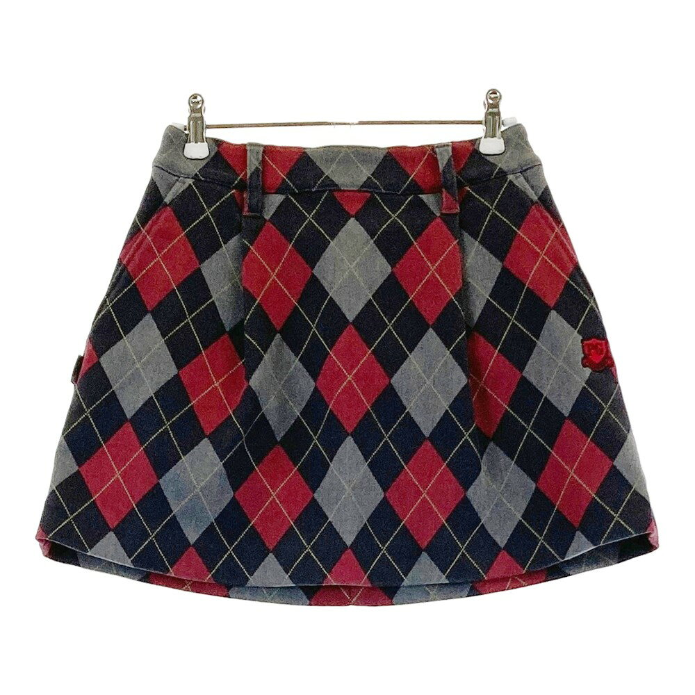 PEARLY GATES パーリーゲイツ スカート ダイヤ 総柄 グレー系 00 【中古】ゴルフウェア レディース