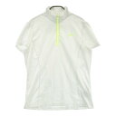 NIKE GOLF ナイキゴルフ ハーフジップ 半袖Tシャツ ボーダー柄 ホワイト系 XL 【中古】ゴルフウェア レディース