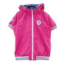 FILA GOLF フィラゴルフ 2WAY 裏メッシュ 半袖 ジップジャケット チェック柄 ピンク系 M 【中古】ゴルフウェア レディース