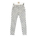 MASTER BUNNY EDITION マスターバニーエディション ストレッチパンツ ドット柄 ホワイト系 1 【中古】ゴルフウェア レディース