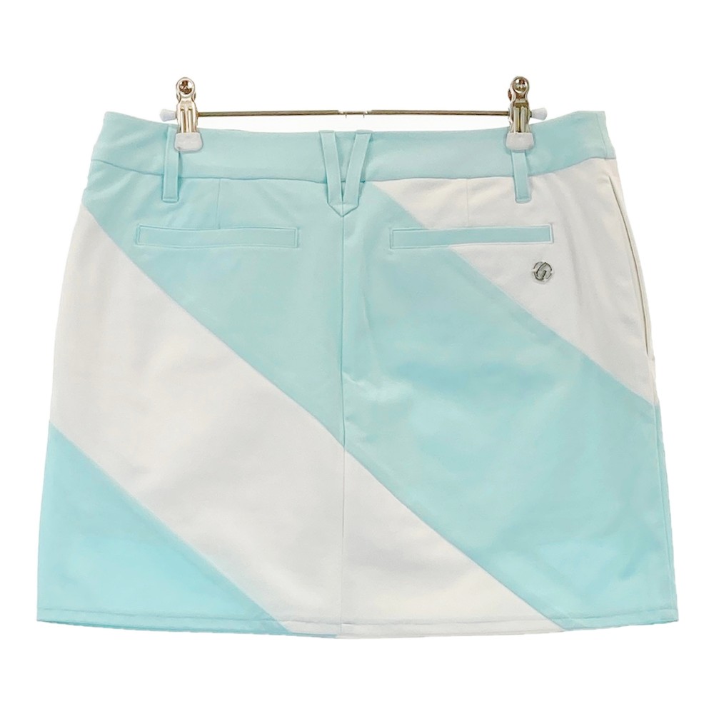 DESCENTE GOLF デサントゴルフ インナー付 スカート ブルー系 O 【中古】ゴルフウェア レディース